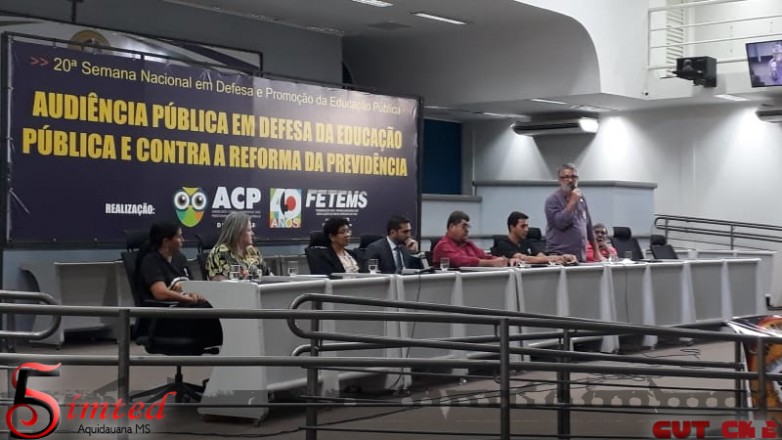 SIMTED Aquidauana participa da Audiência Pública na Câmara de Municipal de Campo Grande