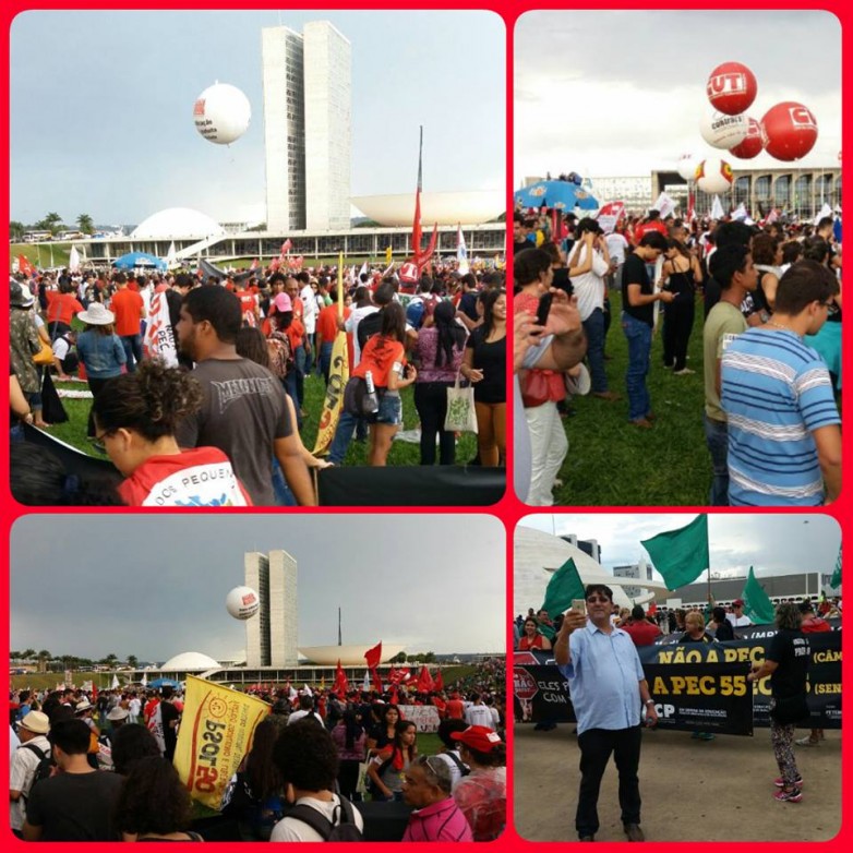 Simted Aquidauana participa do ato 'Ocupa Brasília' contra retirada de direitos